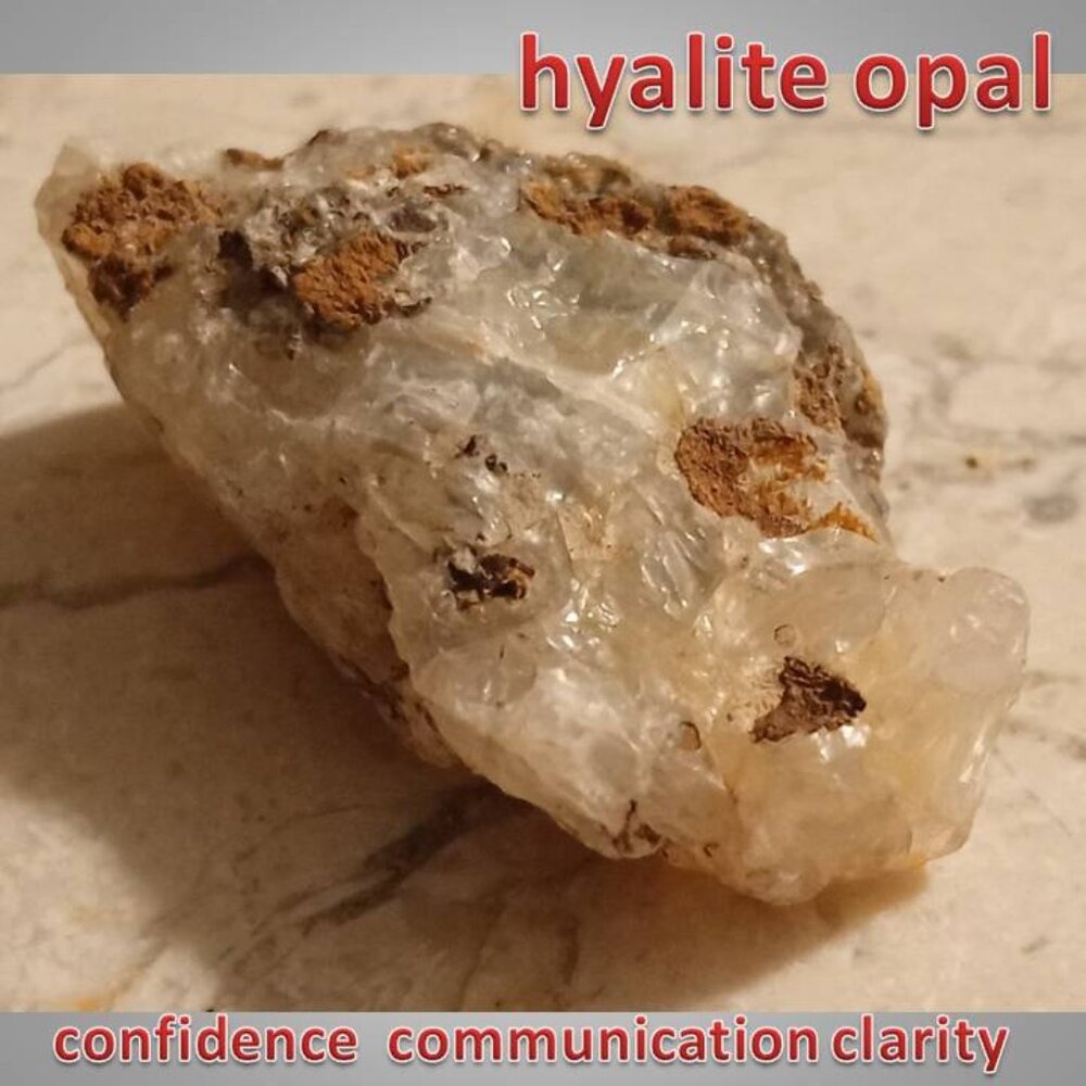 hyalite opal raw crystal stone 02 confidence CLARITY OCTOBER birthstone